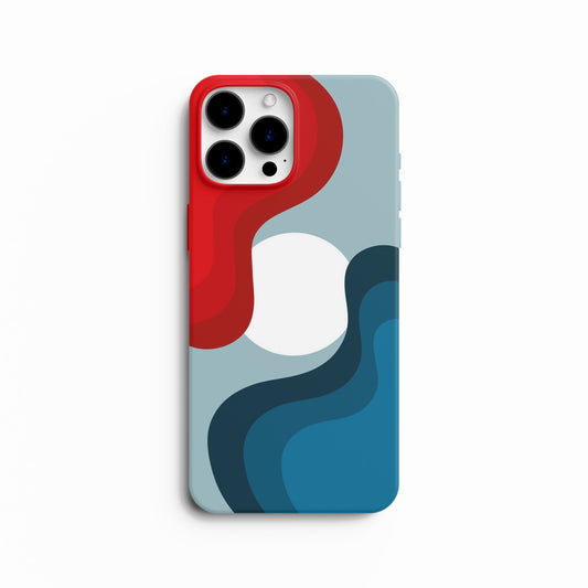 Blue Red Waves | Hard Case