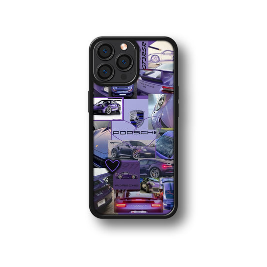 The purple Porsche collage | Glass Case